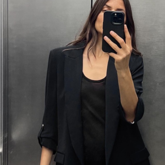 Zara roll up sleeve blazer - Picture 3 of 4